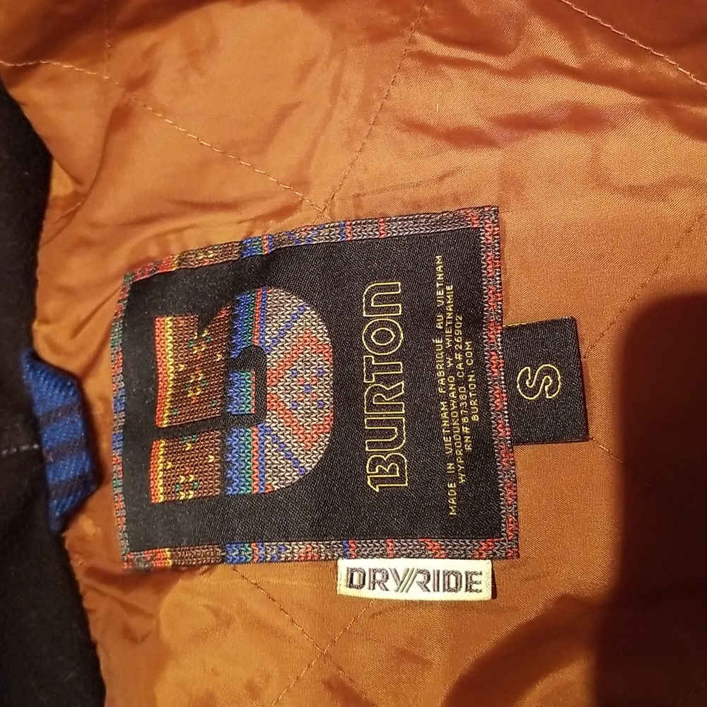 Burton Dryride Men's Unisex Ski Winter Jacket / Sz S / Multicolour Orange, blue - Picture 12 of 17